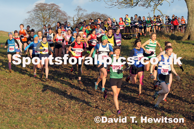 Senior womens cross country, 2019 North Eastern Cross Country Champs., Alnwick, Northumberland.  Photo: David T. Hewitson/Sports for All Pics